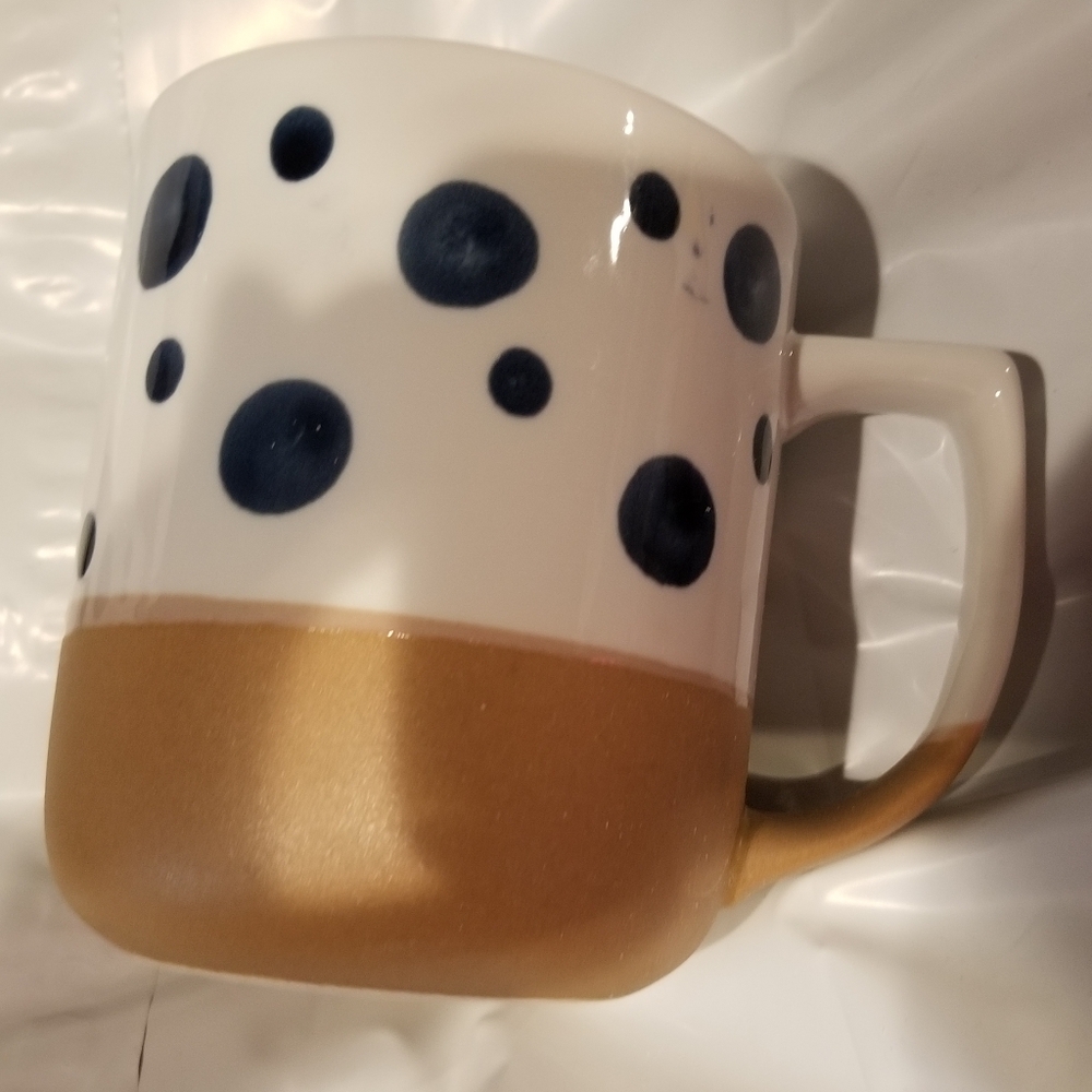 COMFIFY Large Ceramic Polka Dot Coffee Cup - 2 Size Circles